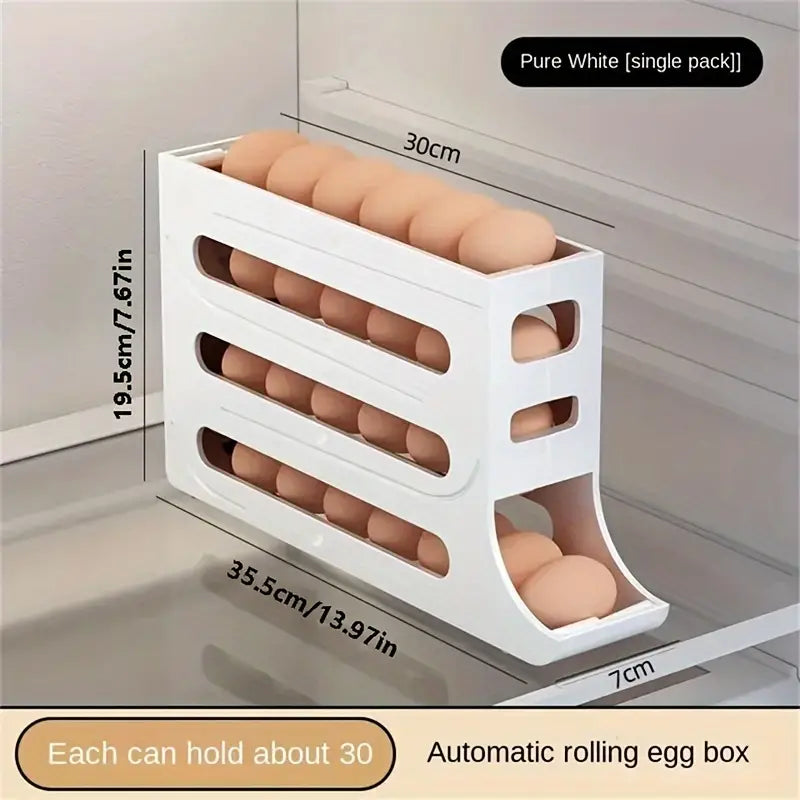 Smart Refrigerator Egg Organizer - White